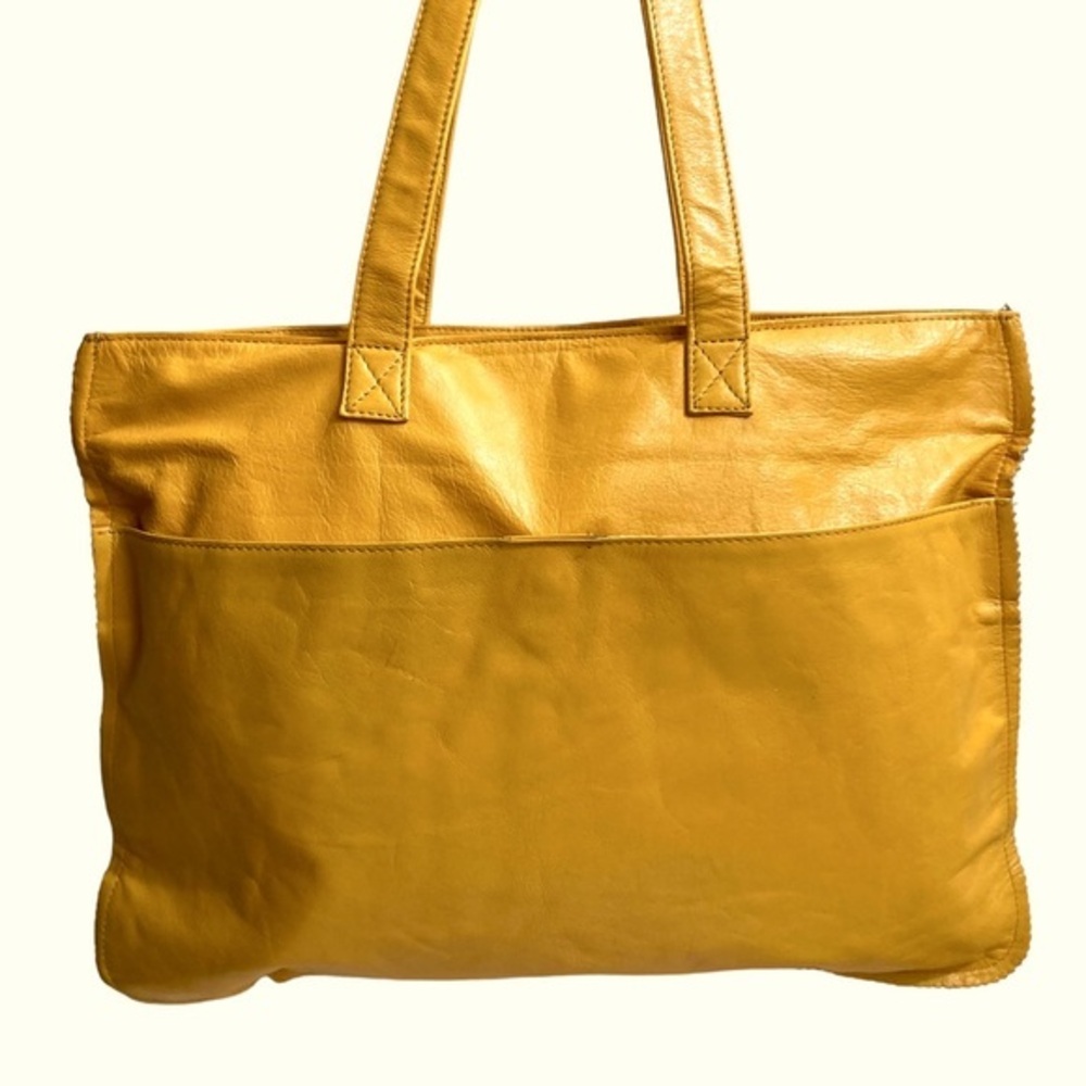 Latico yellow leather tote bag